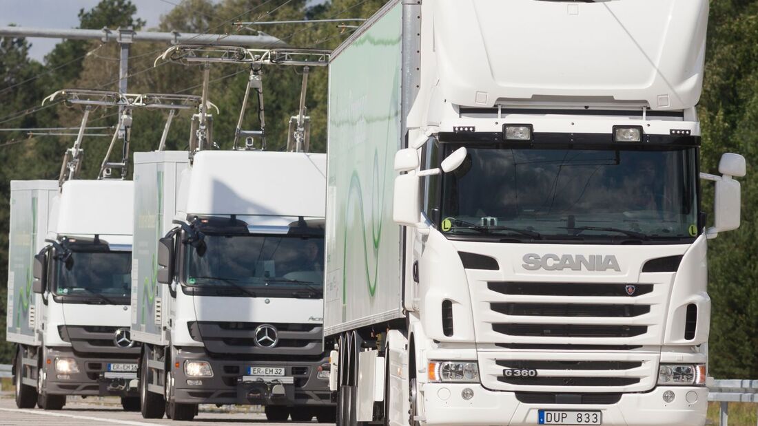 Siemens und Scania forschen gemeinsam am elektrifizierten StraÃengÃ¼terverkehr / Siemens and Scania are conducting joint research into the electrification of road freight traffic