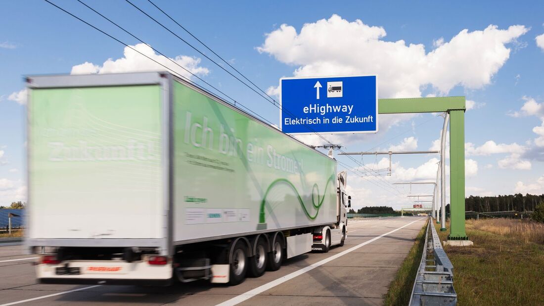 Siemens und Scania forschen gemeinsam am elektrifizierten StraÃengÃ¼terverkehr / Siemens and Scania are conducting joint research into the electrification of road freight traffic