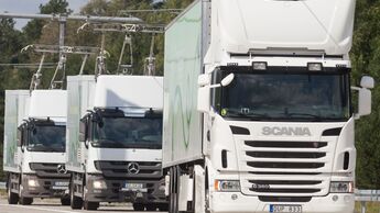 Siemens und Scania forschen gemeinsam am elektrifizierten StraÃengÃ¼terverkehr / Siemens and Scania are conducting joint research into the electrification of road freight traffic