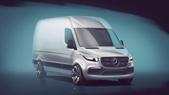 Skizze gibt Vorgeschmack auf kÃ¼nftige Designsprache: Mercedes-Benz Vans enthÃ¼llt erste Details zum neuen Sprinter