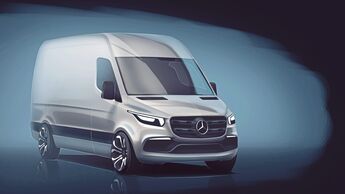 Skizze gibt Vorgeschmack auf künftige Designsprache: Mercedes-Benz Vans enthüllt erste Details zum neuen Sprinter