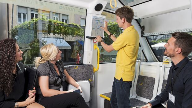 Smartshuttle Sion ÖPNV autonom Cube Navya