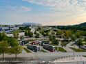 So könnte der Ladepark für Nutzfahrzeuge an der Allianz Arena aussehen.