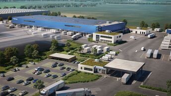 So wird das Logistik-Center Dresden von Hermes aussehen.
