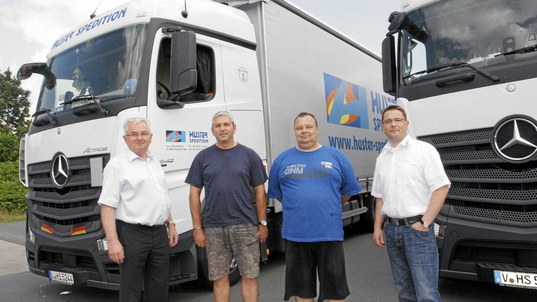 Spedition Huster, neuer Actros, Fahrerbindung