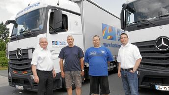 Spedition Huster, neuer Actros, Fahrerbindung