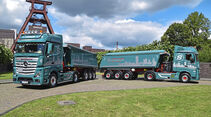 Spedition Sauerbaum, Porträt FF 10/2020, Actros, Zeche Zollverein, Kippsattel, Sattelkipper.