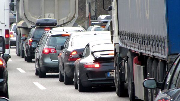 Stau auf der Autobahn