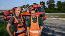 Straßenbau Fräse Asphalt, Mercedes Actros, Marcel Zech, Michael Lehmann
