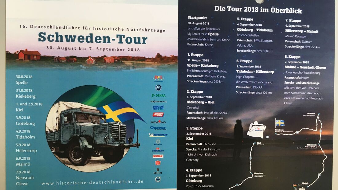 Strecke der Schweden Tour