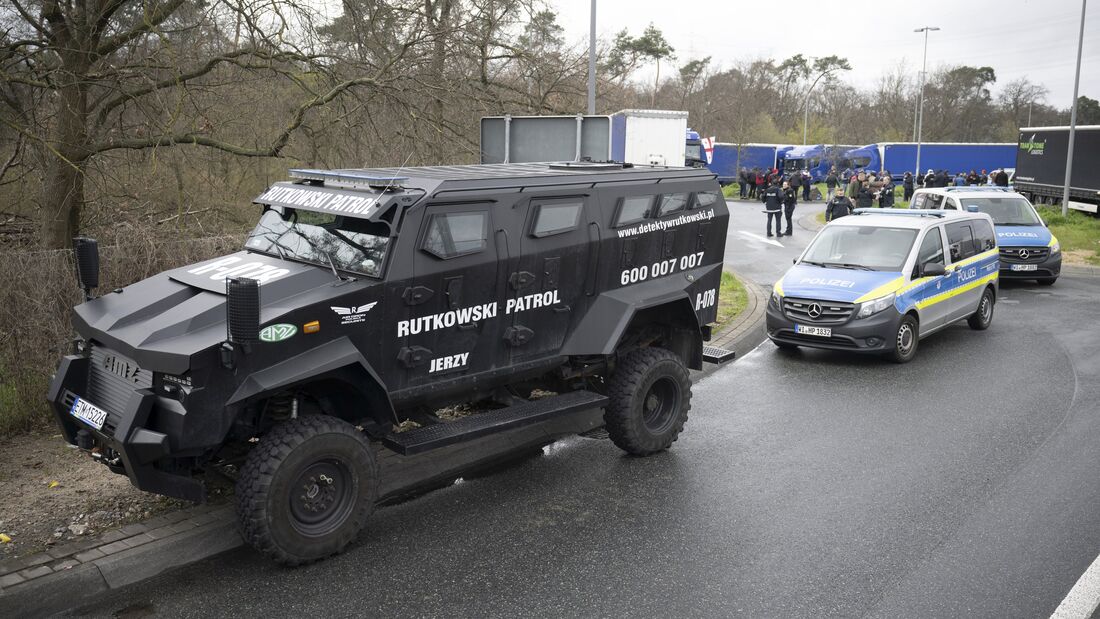 Streikende LKW-Fahrer