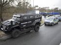 Streikende LKW-Fahrer
