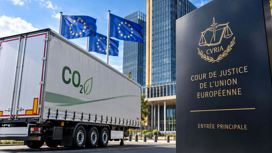 Symbolbild zu VECTO-Trailer und dem EuGH-Urteil zu den CO₂-Vorgaben der EU für Anhänger und Sattelanhänger.
