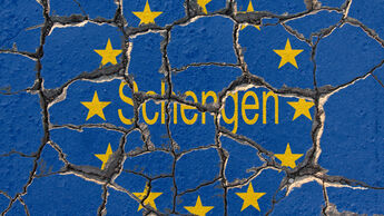 Symbolbild zum Fortbestand des Schengen Raum s während der anhaltenden Krise in der EU erodierende