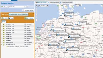 Timocom Tracking, Screenshot
