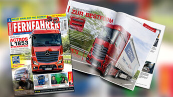Titelmontage FERNFAHRER 08/2022 mit dem Mercedes Actros L1853 Streamspace