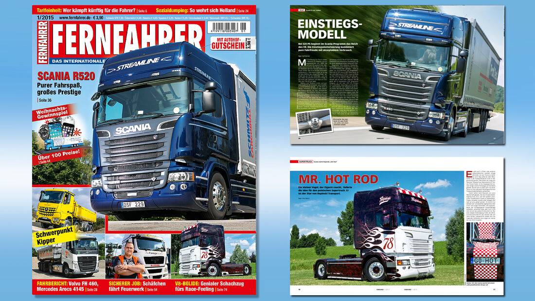 Titelmontage FERNFAHRER Ausgabe 01/2015