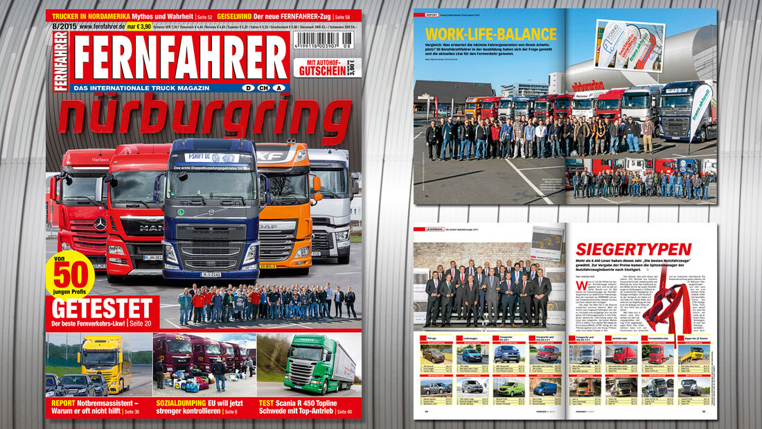 Titelmontage FERNFAHRER Ausgabe 08/2015