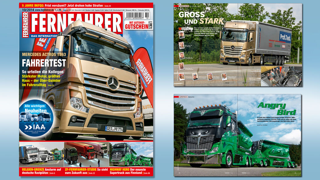 Titelmontage FERNFAHRER Ausgabe 10/2014