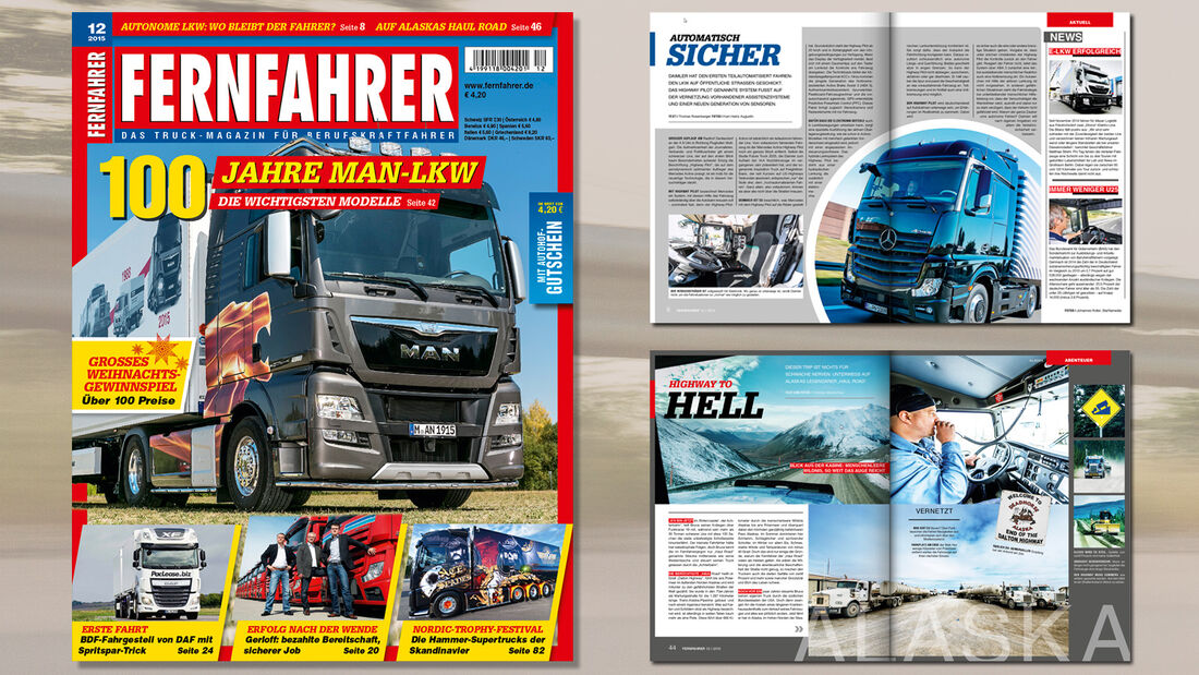 Titelmontage FERNFAHRER Ausgabe 12/2015