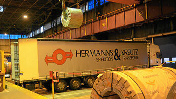 Transport von Stahlcoils, Spedition Hermanns & Kreutz