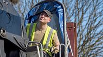 Truckjobs Fahrer von Rundholz-Transporter