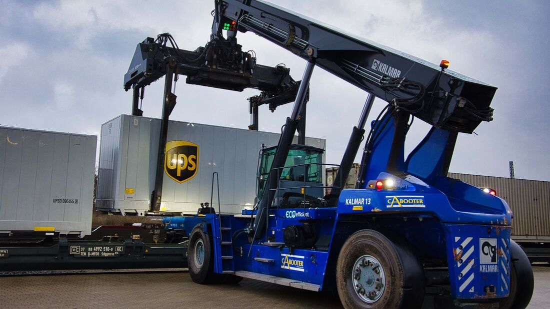 UPS, CargoBeamer, Schiene, Pilotversuch