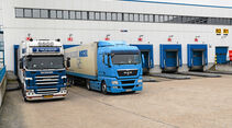 Unterwegs mit dem Kühlzug, Scania, MAN