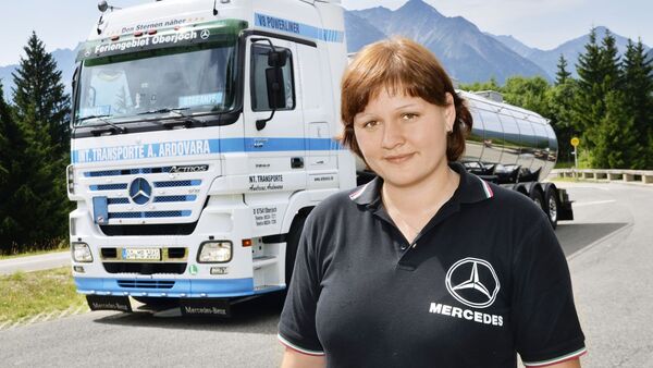 Unterwegs mit einem Lebensmiteltankzug