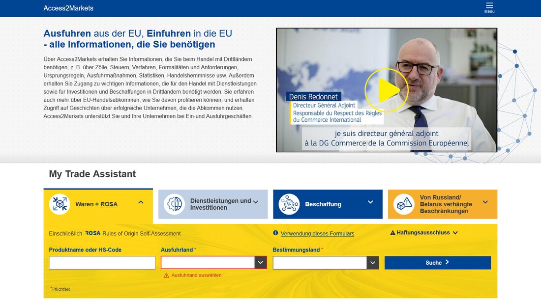 Ursprungszeugnisse online beantragen