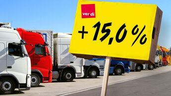 Verdi fordert 15 Prozent mehr Lohn in der Speditions- und Logistikbranche
