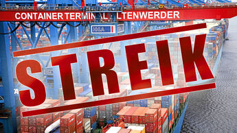 Verdi ruft zum Streik in den deutsche Seehäfen auf - unter anderem auch in Hamburg