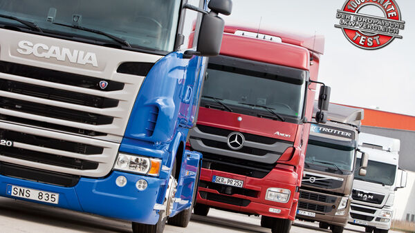 Vergleichstest, MAN TGS, Mercedes Axor, Scania G, Volvo FM, Lkw