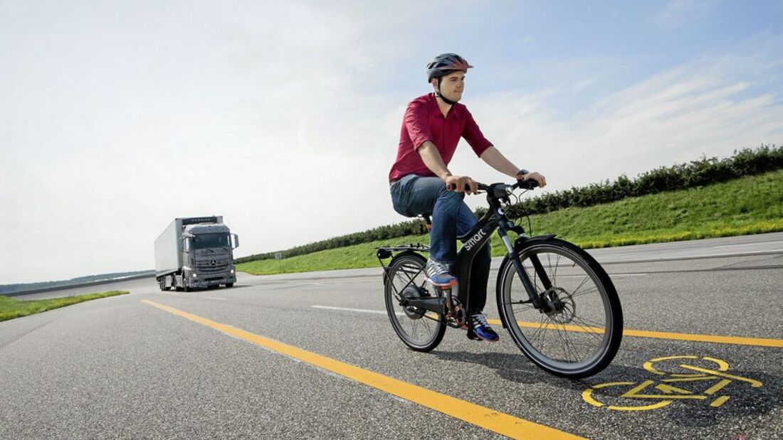 Verkehrssicherheit, Fahrrad, Lkw