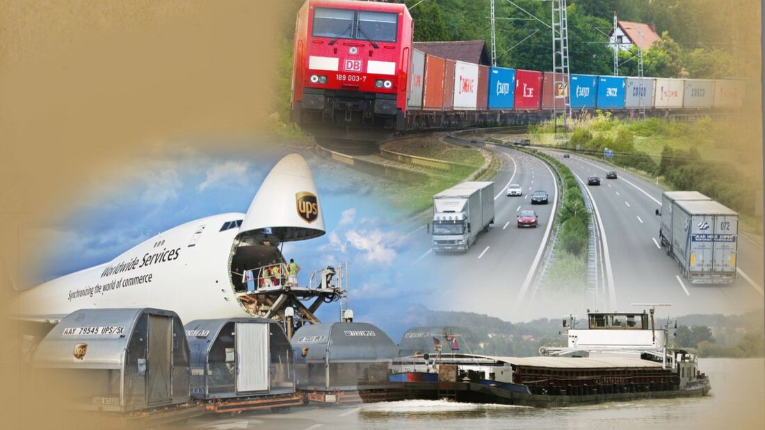 Verkehrsträger, Bahn, Straße, Schiene, Luft, Wasser
