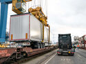 Verlagerung des Transports vom Lkw auf die Schiene