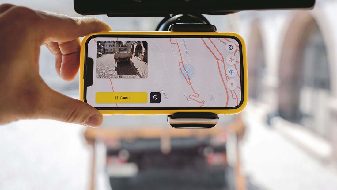 Vialytics-Smartphone-Lösung zum Erfassen des Straßenzustands