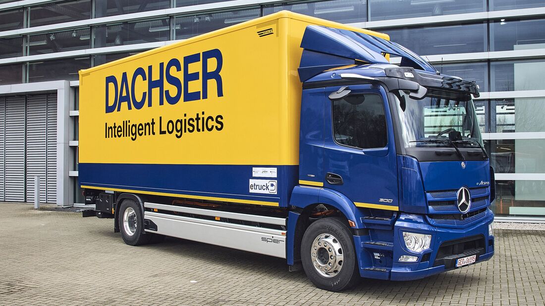 Vollelektrischer Lkw mit Stern: Serien-eActros geht in den Einsatz bei Dachser im Gro§raum Stuttgart // All-electric Mercedes-Benz truck: Series eActros in operation with Dachser in Stuttgart