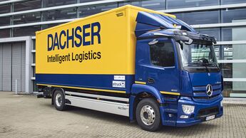 Vollelektrischer Lkw mit Stern: Serien-eActros geht in den Einsatz bei Dachser im Gro§raum Stuttgart // All-electric Mercedes-Benz truck: Series eActros in operation with Dachser in Stuttgart