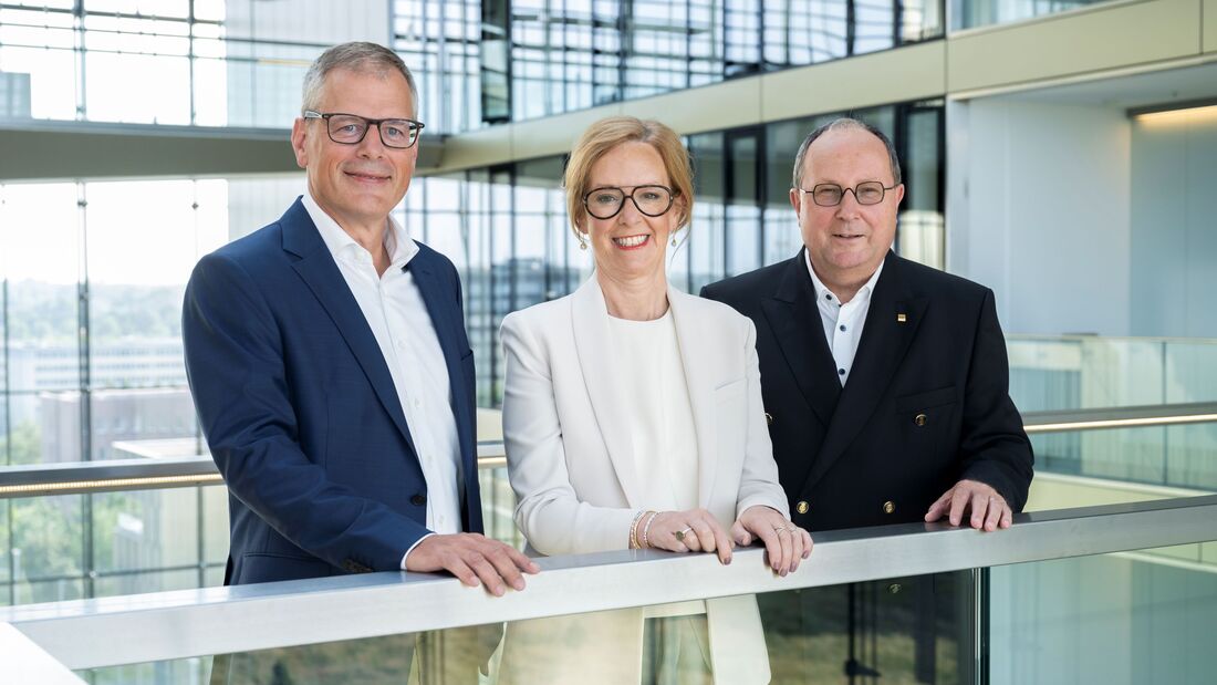 Von links: Prof. Dr.-Ing. Thomas Wimmer, Ilse Henne, Kai Althoff.