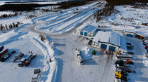 Wintererprobung in Arjeplog, Knorr-Bremse, MAN, Teststrecke, Vogelperspektive