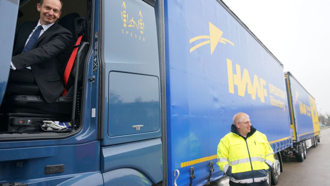 Wirtschaftsministerium RLP, Lang-Lkw, Spedition Haaf