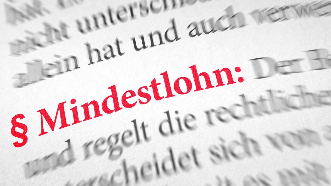 Wörterbuch mit dem Begriff Mindestlohn