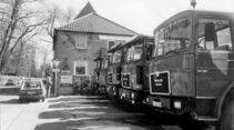 alte MAN-Lkw in Betriebshof