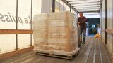 déchargement de camion