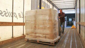 déchargement de camion