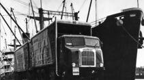 daimler, freightliner, lkw, oldtimer, bubblenose