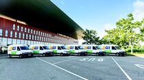 e-Crafter von GLS vor der Messe Karlsruhe