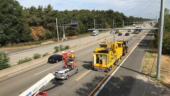 e-Highway, A 5, Lkw, Fahrdraht, OH-Lkw, Oberleitungs-Hybrid-Lkw