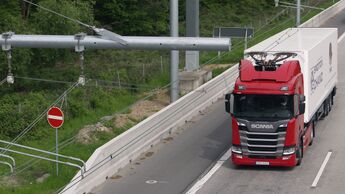 e-Highway, E-Lkw, Oberleitungs-Hybrid-Lkw, OH-Lkw, Oberleitung, Entega